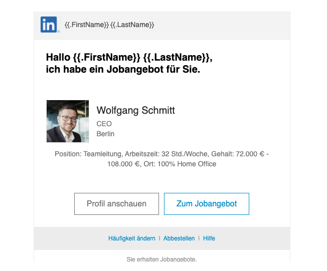 LinkedIn - Jobangebot (inkl. Login-Seite)