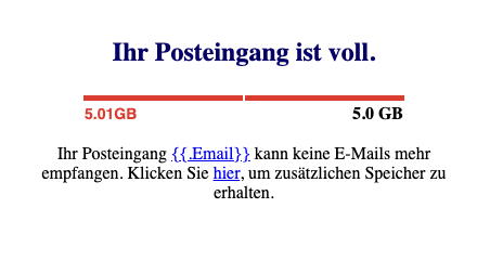 Achtung: Ihr Postfach ist voll